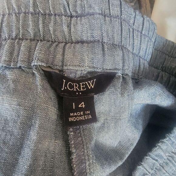J. Crew 100% Cotton Drawstring Pants. Size 14. - Picture 4 of 11